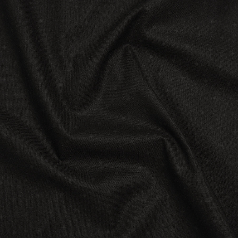 Printed Quilting Cotton by Ghazal Razavi for FIGO Studio - Black on Black Spark - Dusk Collection