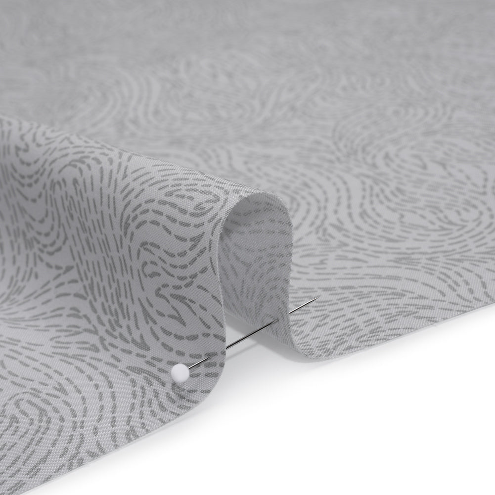 Printed Quilting Cotton by Ghazal Razavi for FIGO Studio - Gray on Gray Swirls - Dewfall Collection