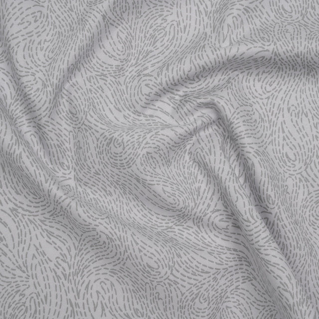 Printed Quilting Cotton by Ghazal Razavi for FIGO Studio - Gray on Gray Swirls - Dewfall Collection