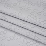 Printed Quilting Cotton by Ghazal Razavi for FIGO Studio - Gray on Gray Hexies - Dewfall Collection