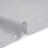 Printed Quilting Cotton by Ghazal Razavi for FIGO Studio - Gray on Gray Hexies - Dewfall Collection
