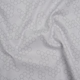 Printed Quilting Cotton by Ghazal Razavi for FIGO Studio - Gray on Gray Hexies - Dewfall Collection