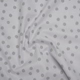 Printed Quilting Cotton by Ghazal Razavi for FIGO Studio - Gray on Gray Pom Poms - Dewfall Collection