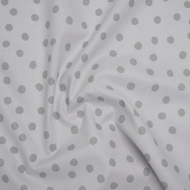 Printed Quilting Cotton by Ghazal Razavi for FIGO Studio - Gray on Gray Pom Poms - Dewfall Collection