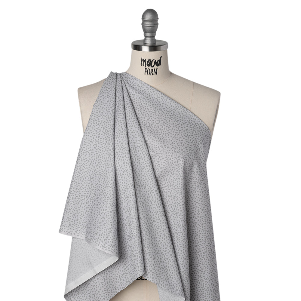 Printed Quilting Cotton by Ghazal Razavi for FIGO Studio - Gray on Gray Spotty - Dewfall Collection