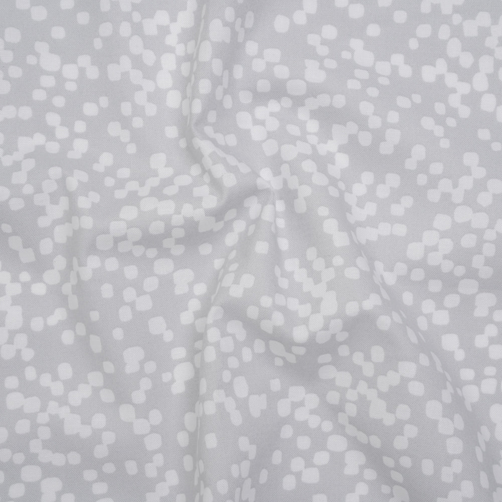 Printed Quilting Cotton by Ghazal Razavi for FIGO Studio - Gray and White Marshmallow - Dewfall Collection