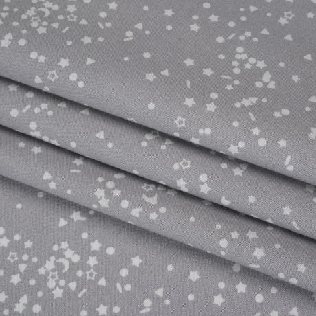 Printed Quilting Cotton by Ghazal Razavi for FIGO Studio - Gray and White Sprinkles - Dewfall Collection