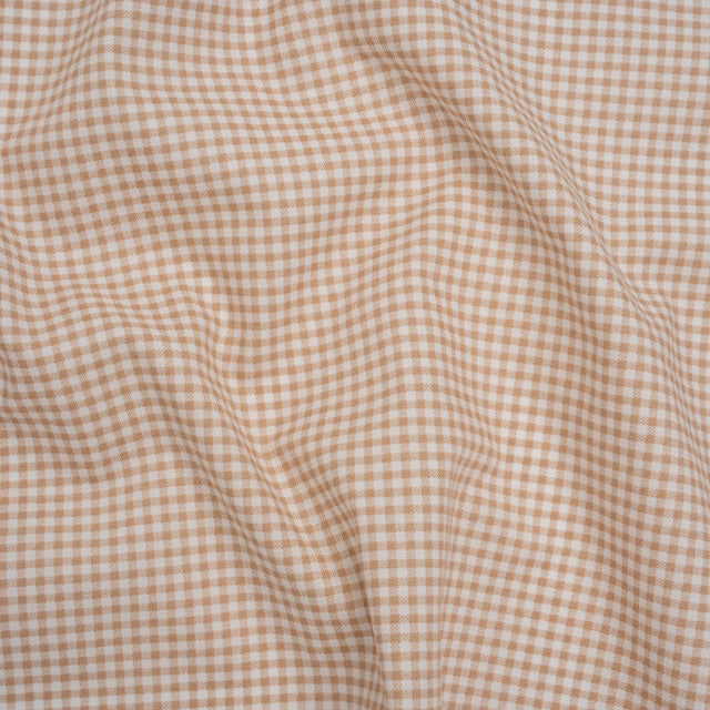 Printed Quilting Cotton by Ghazal Razavi for FIGO Studio - Toffee Checks - Nest Collection