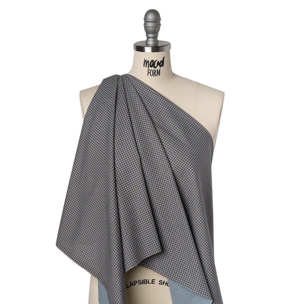 Printed Quilting Cotton by Ghazal Razavi for FIGO Studio - Blueberry Checks - Nest Collection