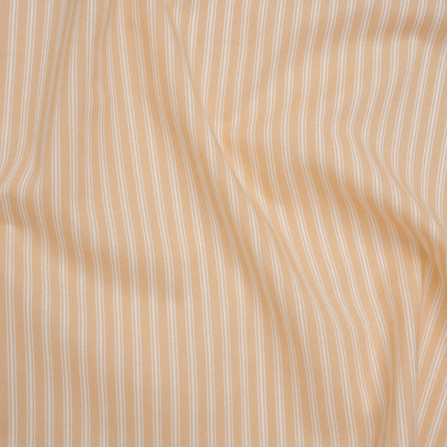 Printed Quilting Cotton by Ghazal Razavi for FIGO Studio - Buttercream Stripes - Nest Collection