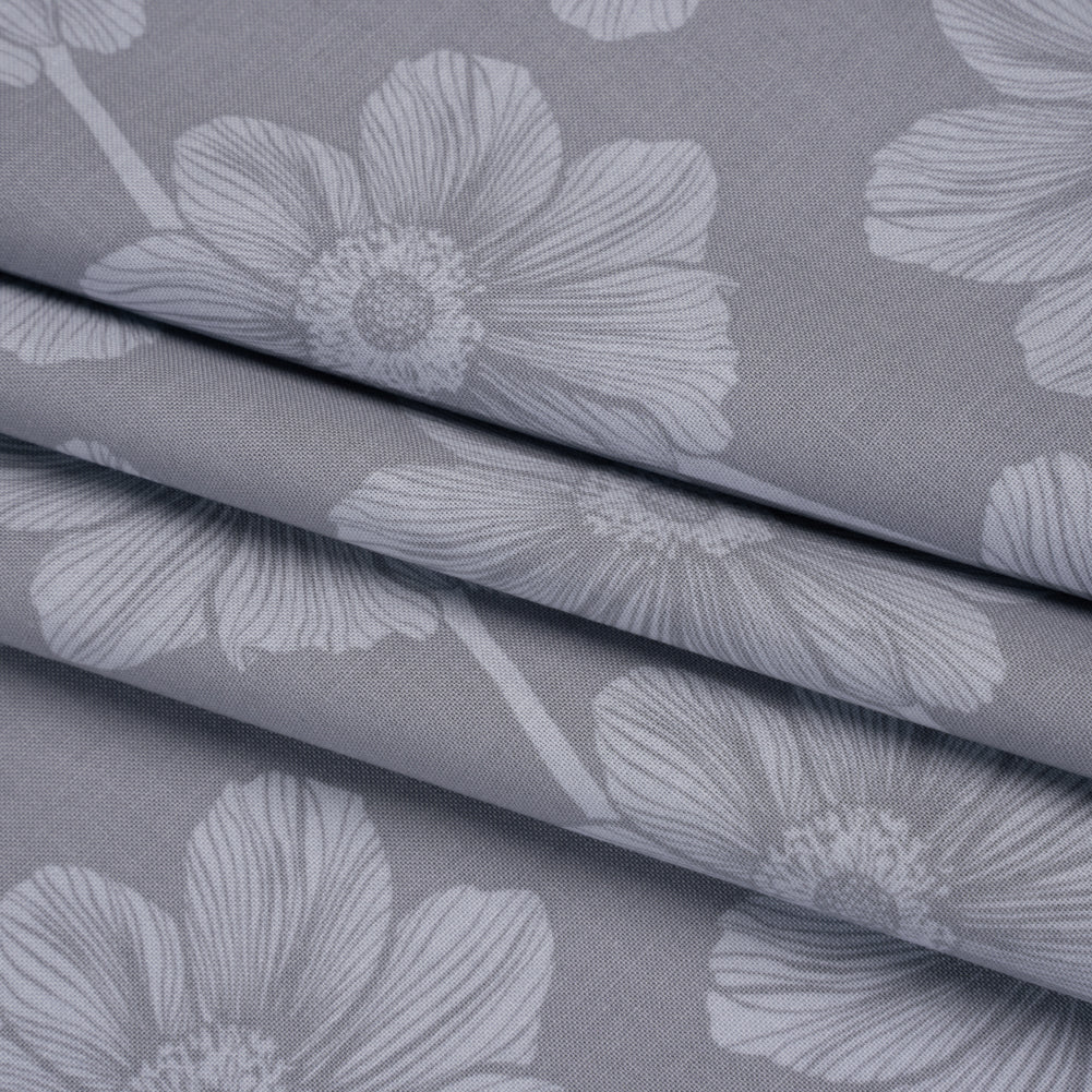 Printed Quilting Cotton by Anna Maria Textiles for Northcott - Overcast Anemone Floral - Indelible Soft Collection