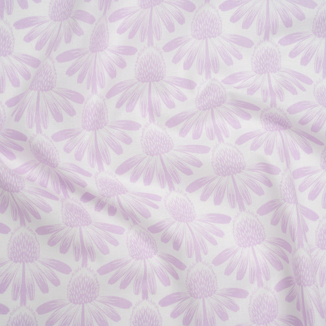 Printed Quilting Cotton by Anna Maria Textiles for Northcott - Lilac Coneflower Floral - Indelible Soft Collection