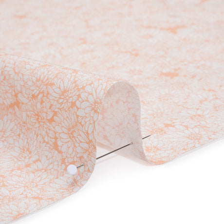 Printed Quilting Cotton by Anna Maria Textiles for Northcott - Creamsicle Mums Floral - Indelible Soft Collection