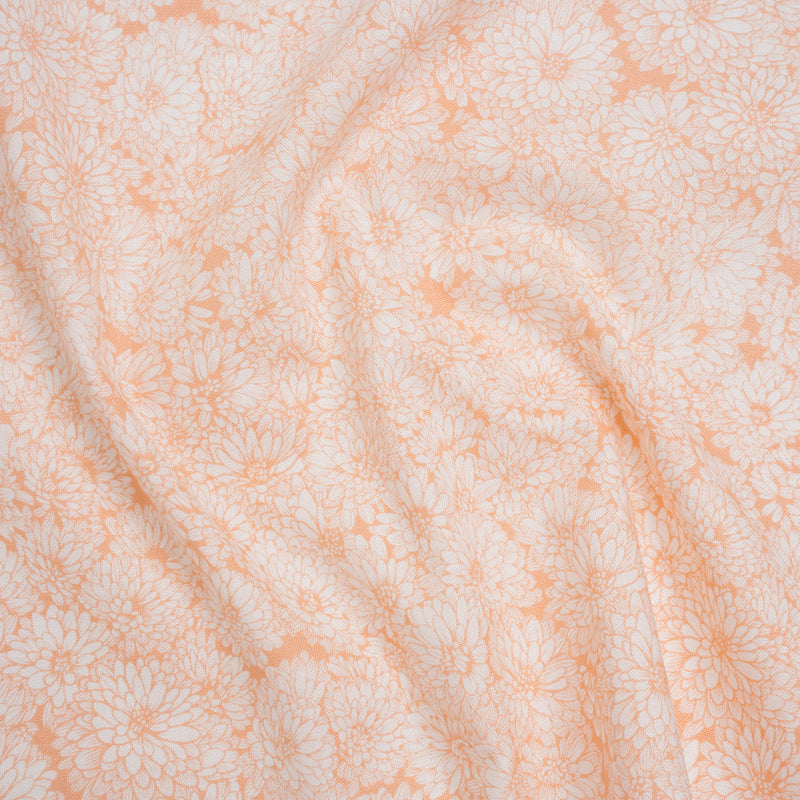Printed Quilting Cotton by Anna Maria Textiles for Northcott - Creamsicle Mums Floral - Indelible Soft Collection