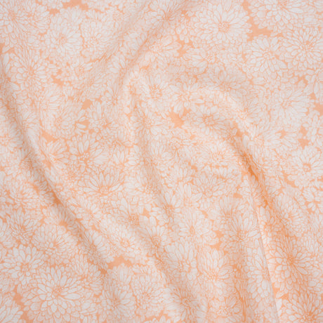 Printed Quilting Cotton by Anna Maria Textiles for Northcott - Creamsicle Mums Floral - Indelible Soft Collection