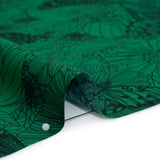 Printed Quilting Cotton by Anna Maria Textiles for Northcott - Jade Winging It Butterflies and Flowers - Indelible Ink Collection