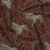 Printed Quilting Cotton by Anna Maria Textiles for Northcott - Patina Hummingbirds and Coneflowers - Indelible Ink Collection