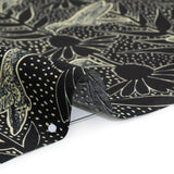 Printed Quilting Cotton by Anna Maria Textiles for Northcott - Black Hummingbirds and Coneflowers - Indelible Ink Collection