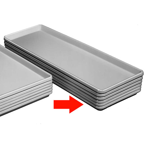 White Plastic Display Tray, 9" x 26" x 1"