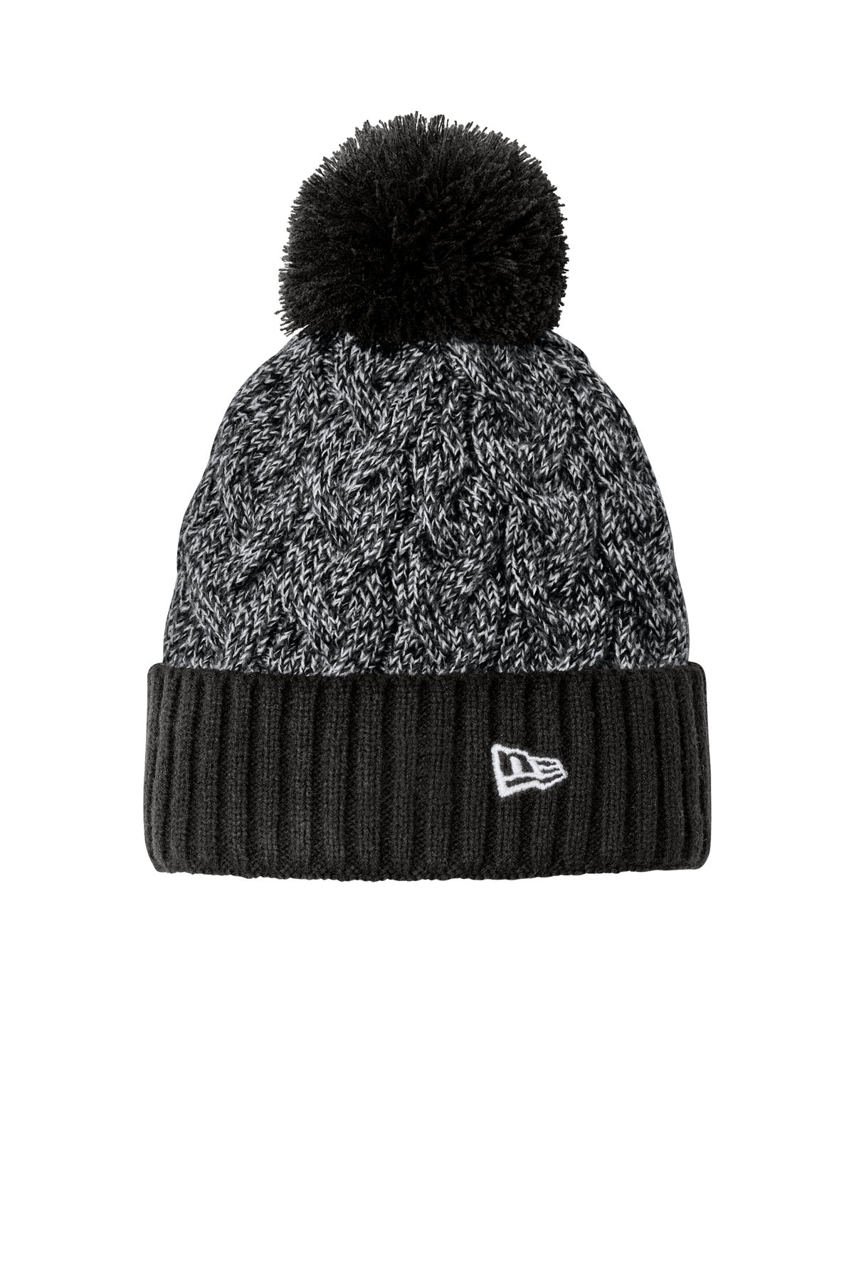 New Era® Marled Knit Pom Beanie with Fleece Lining