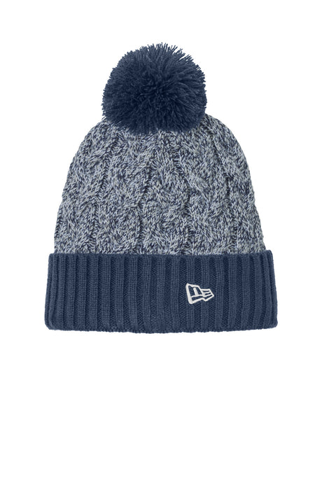 New Era® Marled Knit Pom Beanie with Fleece Lining