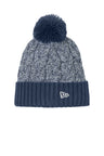 New Era® Marled Knit Pom Beanie with Fleece Lining