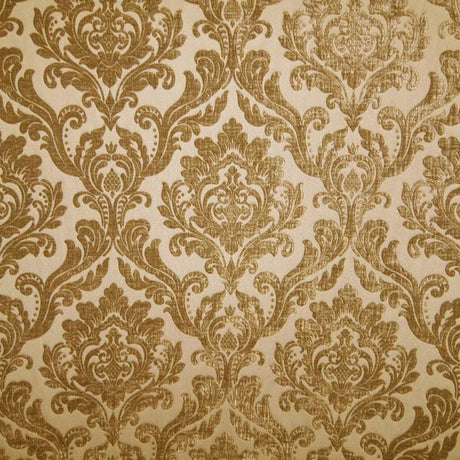 Neiman Traditional Damask Two-Toned Velvet Fabric - Damask Pattern, 57" Width (1 Yard)