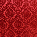 Neiman Traditional Damask Two-Toned Velvet Fabric - Damask Pattern, 57" Width (1 Yard)