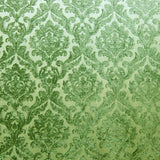 Neiman Traditional Damask Two-Toned Velvet Fabric - Damask Pattern, 57" Width (1 Yard)