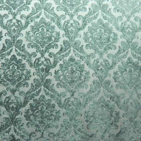 Neiman Traditional Damask Two-Toned Velvet Fabric - Damask Pattern, 57" Width (1 Yard)