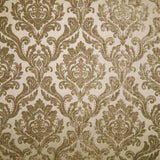 Neiman Traditional Damask Two-Toned Velvet Fabric - Damask Pattern, 57" Width (1 Yard)