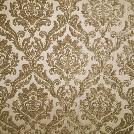 Neiman Traditional Damask Two-Toned Velvet Fabric - Damask Pattern, 57" Width (1 Yard)