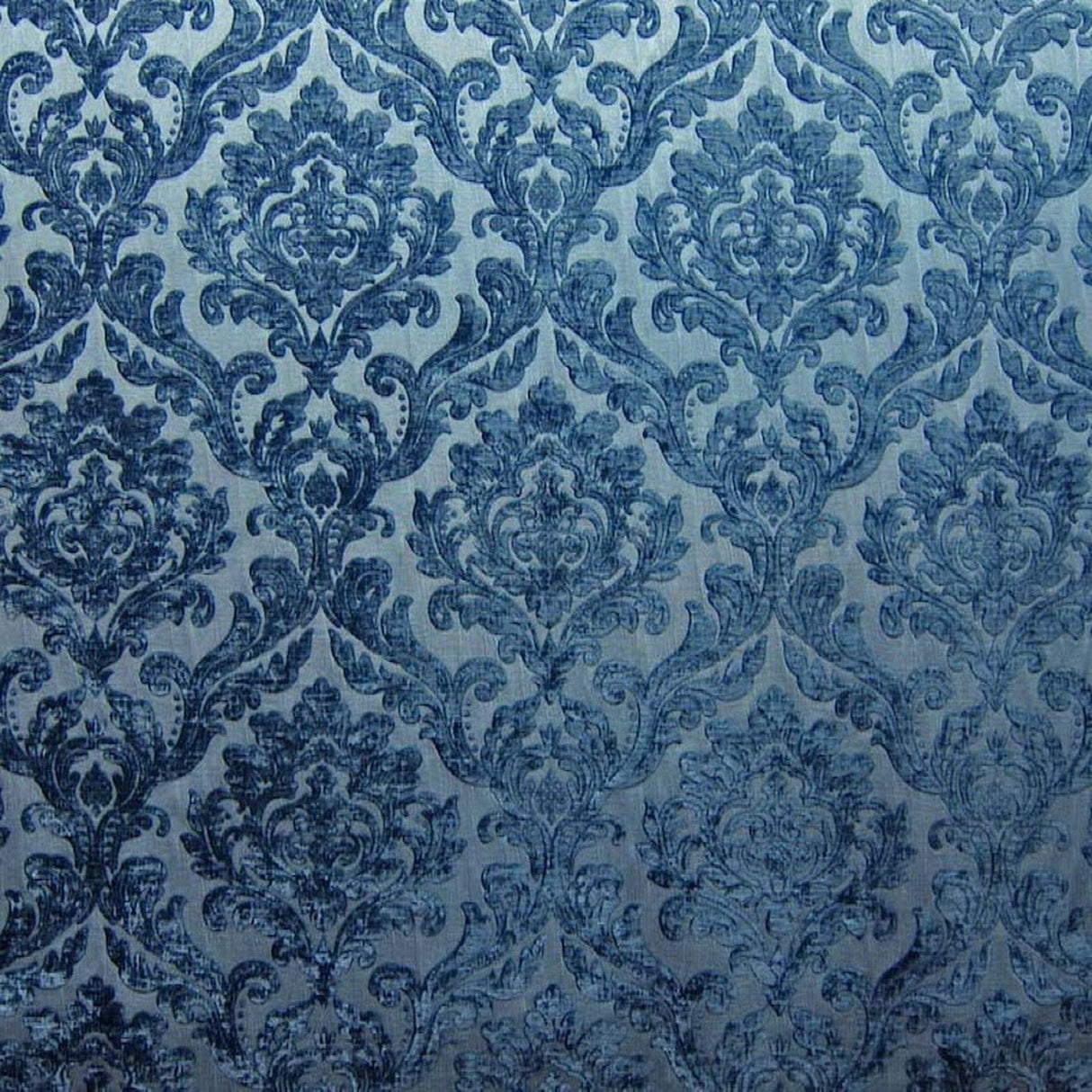 Neiman Traditional Damask Two-Toned Velvet Fabric - Damask Pattern, 57" Width (1 Yard)