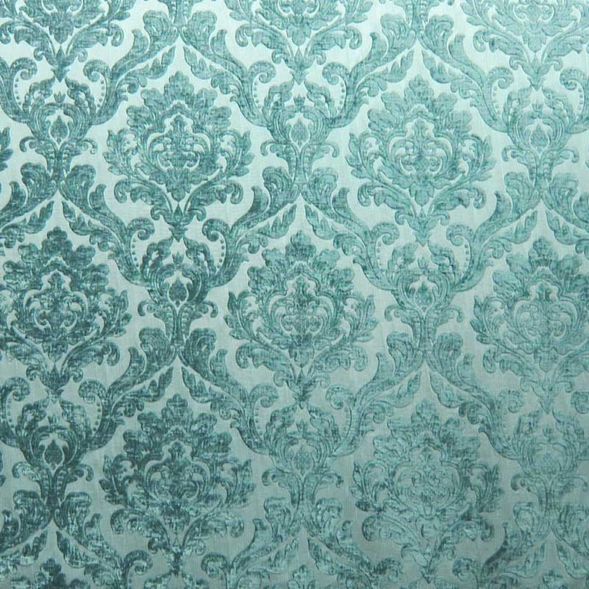 Neiman Traditional Damask Two-Toned Velvet Fabric - Damask Pattern, 57" Width (1 Yard)