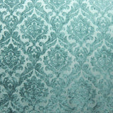 Neiman Traditional Damask Two-Toned Velvet Fabric - Damask Pattern, 57" Width (1 Yard)