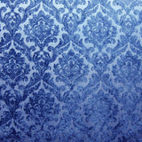 Neiman Traditional Damask Two-Toned Velvet Fabric - Damask Pattern, 57" Width (1 Yard)