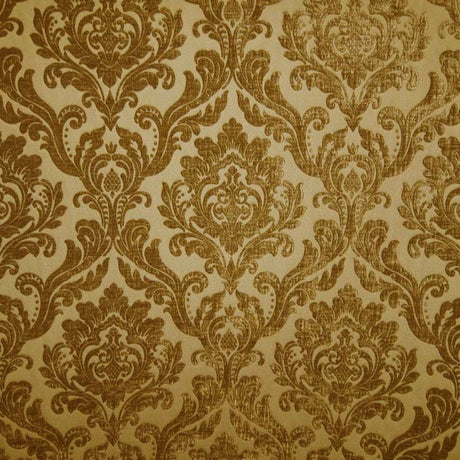 Neiman Traditional Damask Two-Toned Velvet Fabric - Damask Pattern, 57" Width (1 Yard)