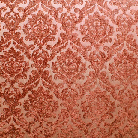 Neiman Traditional Damask Two-Toned Velvet Fabric - Damask Pattern, 57" Width (1 Yard)
