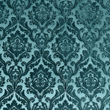 Neiman Traditional Damask Two-Toned Velvet Fabric - Damask Pattern, 57" Width (1 Yard)