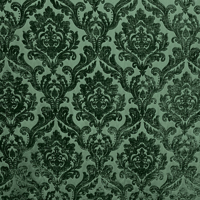 Neiman Traditional Damask Two-Toned Velvet Fabric - Damask Pattern, 57" Width (1 Yard)