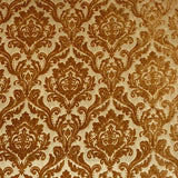 Neiman Traditional Damask Two-Toned Velvet Fabric - Damask Pattern, 57" Width (1 Yard)