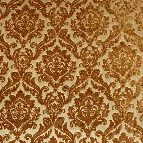 Neiman Traditional Damask Two-Toned Velvet Fabric - Damask Pattern, 57" Width (1 Yard)