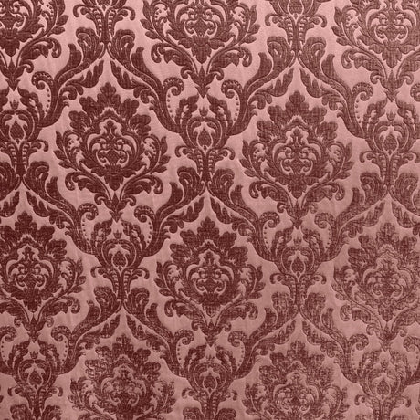 Neiman Traditional Damask Two-Toned Velvet Fabric - Damask Pattern, 57" Width (1 Yard)