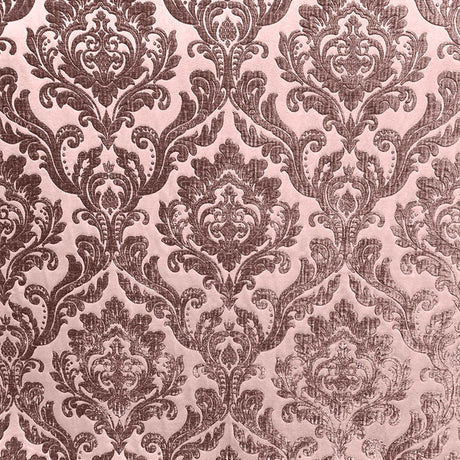 Neiman Traditional Damask Two-Toned Velvet Fabric - Damask Pattern, 57" Width (1 Yard)