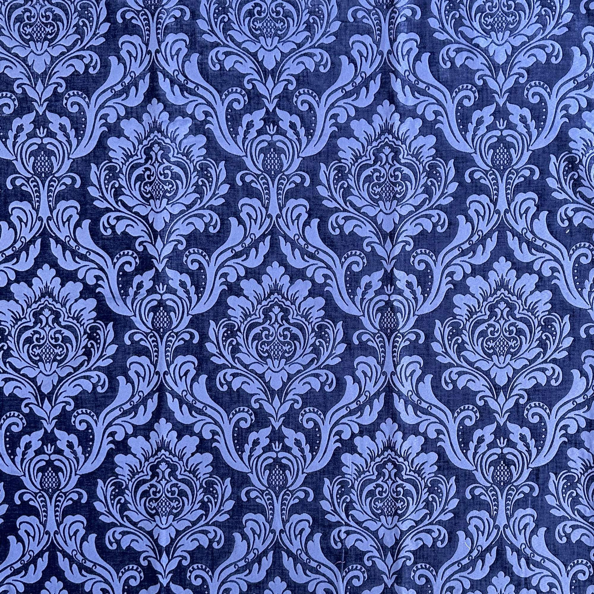 Neiman Traditional Damask Two-Toned Velvet Fabric - Damask Pattern, 57" Width (1 Yard)
