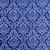 Neiman Traditional Damask Two-Toned Velvet Fabric - Damask Pattern, 57" Width (1 Yard)