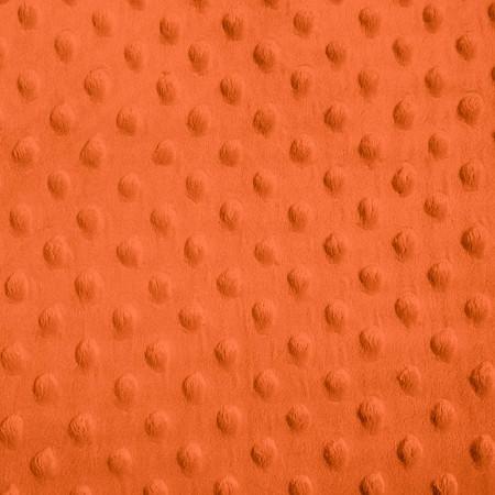 Orange Minky Dimple Dot Fabric,