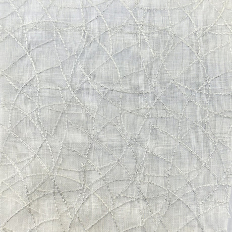 Neptune Fabric Polyester Fabric - Embroidered Metallic Swirl Sheer, 58" Width (1 Yard)