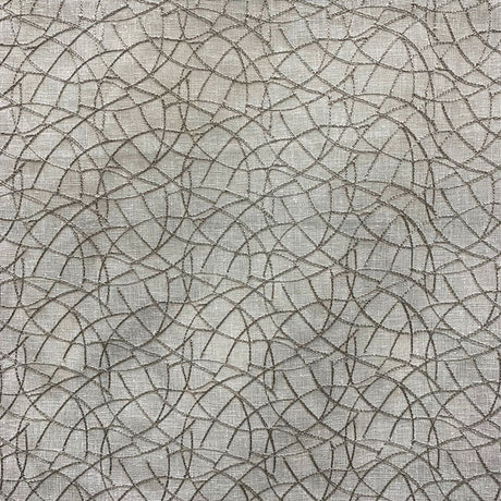 Neptune Fabric Polyester Fabric - Embroidered Metallic Swirl Sheer, 58" Width (1 Yard)
