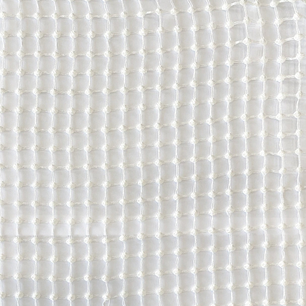 Netta Fabric 100 Percent Polyester Fabric - Net Like Dotted Sheer, White, 110" Width (1 Yard)